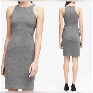 Banana Republic Gray racerback fitted dress size 8